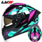 Full Face Motorcycle Helmet With Double Visor Winter Warm Racing Sports Helmet 11