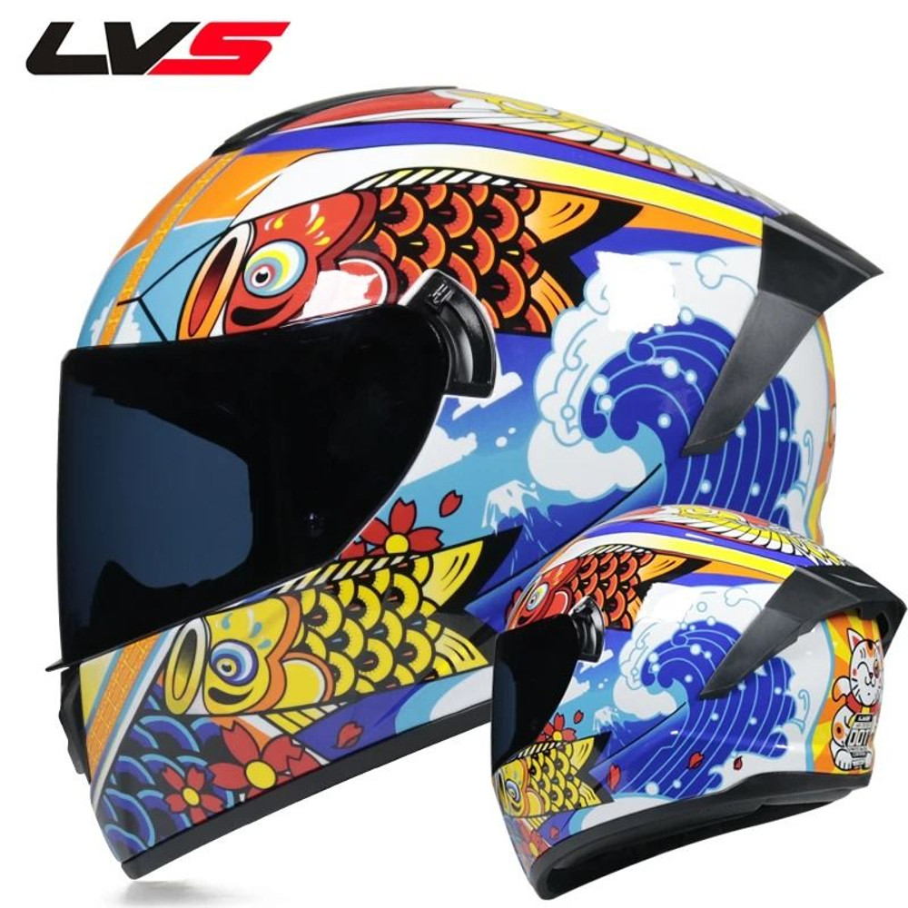 Full Face Motorcycle Helmet With Double Visor Winter Warm Racing Sports Helmet 18