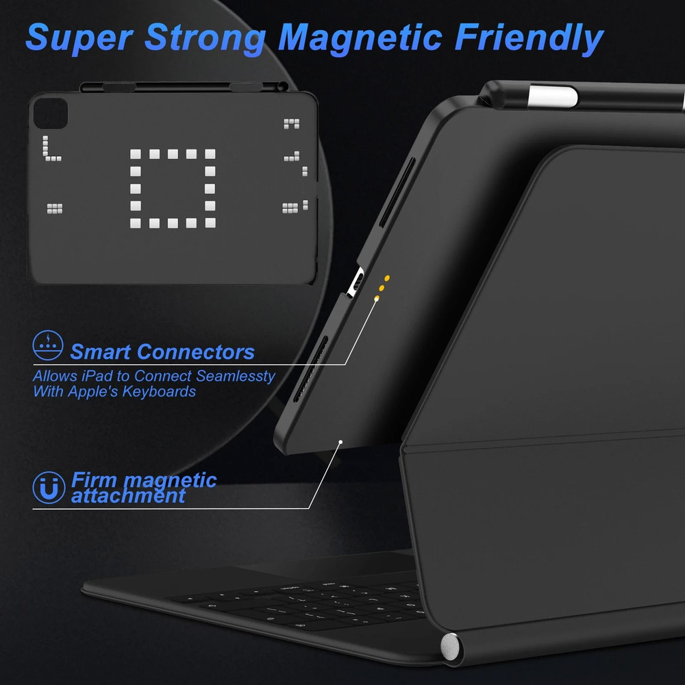 Magnetic Case With Pencil Holder For IPad Pro IPad Air And Magic Keyboard Compatibility 2