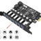 USB 32 PCI Express Expansion Card 7Port Hub PCIE 1X Controller For Desktop 1