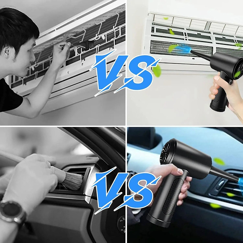 Cordless Air Duster 51000RPM Compressed Air Blower With LED Light For Computer And Keyboard Cleanin 5