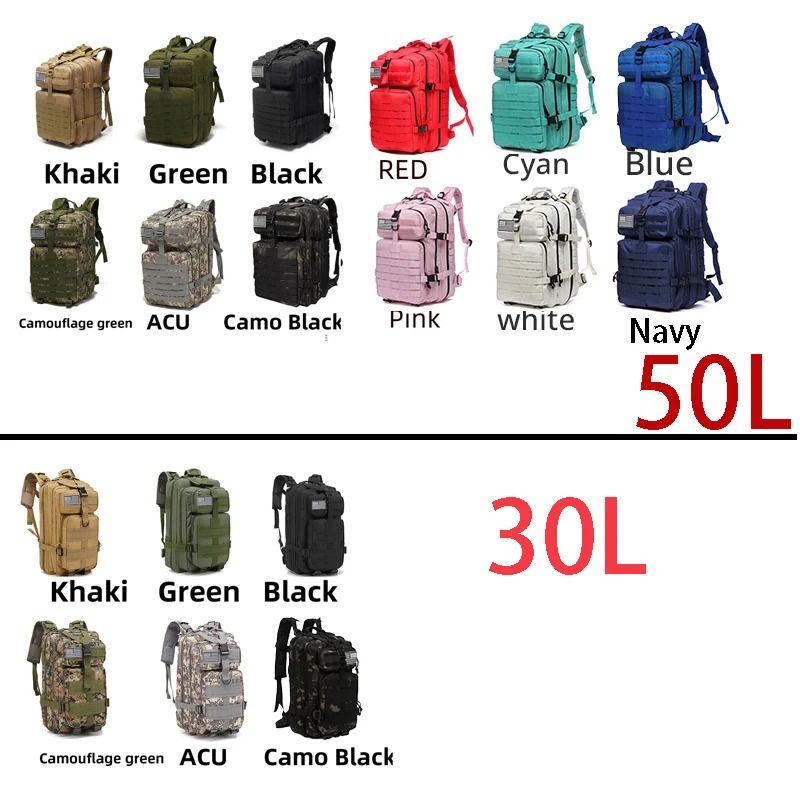 30L 50L Waterproof Tactical Backpack For Hiking Camping And Outdoor Sports 2