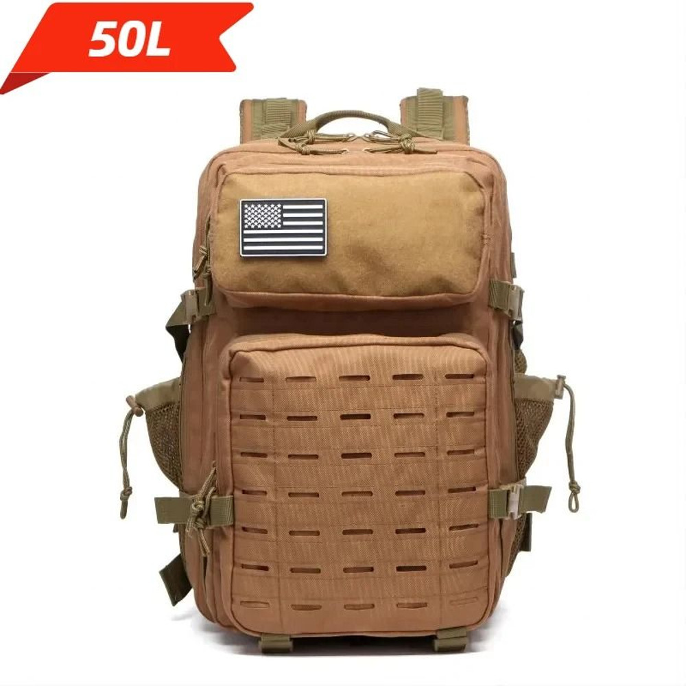 25L  50L Tactical Backpack With MOLLE System And Dual Bottle Holders 12