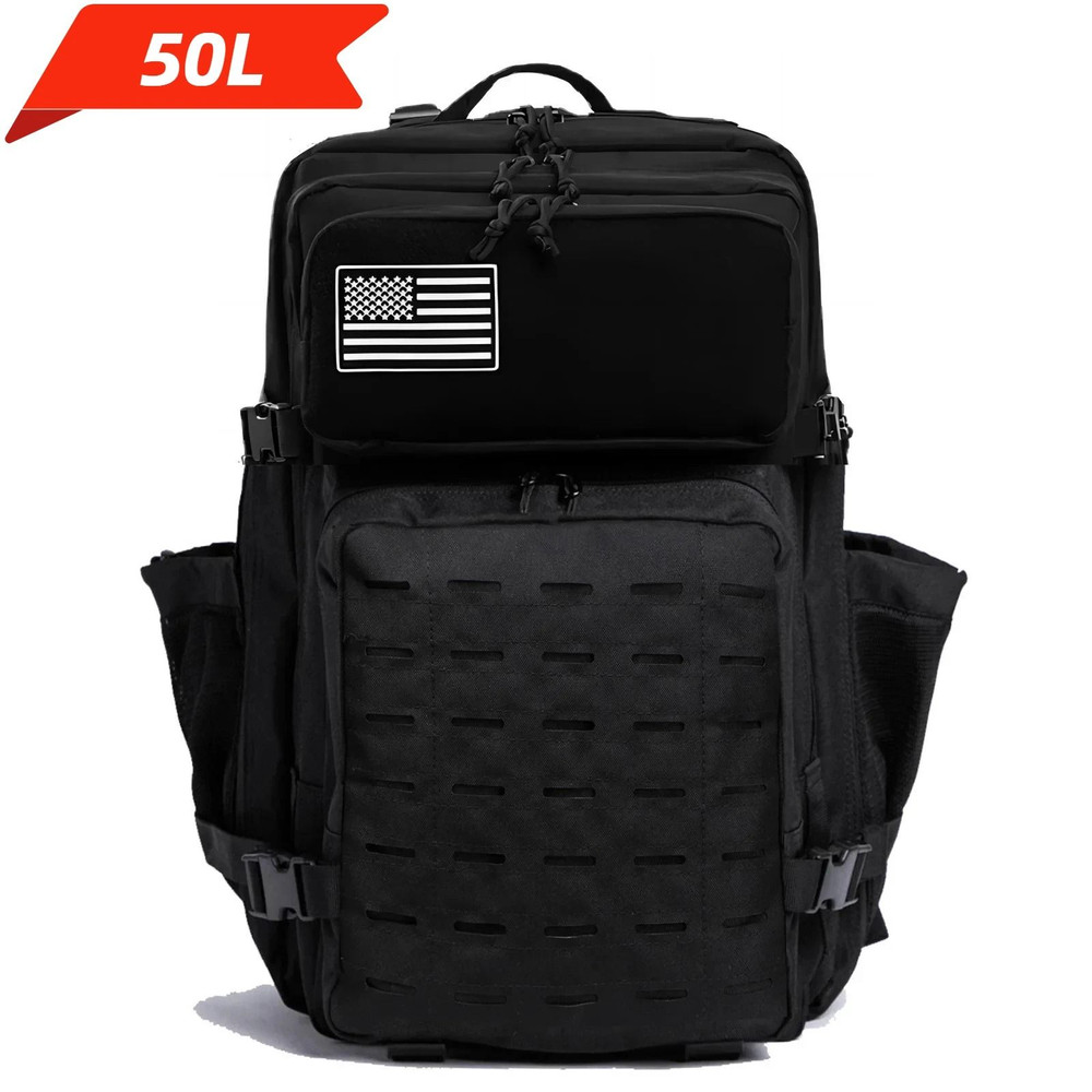 25L  50L Tactical Backpack With MOLLE System And Dual Bottle Holders 8