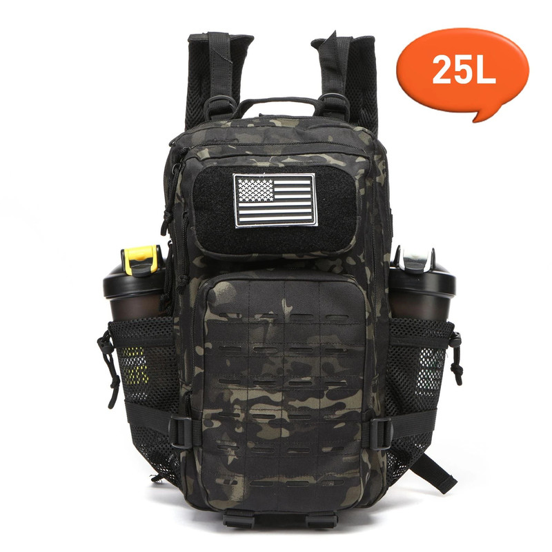25L  50L Tactical Backpack With MOLLE System And Dual Bottle Holders 16