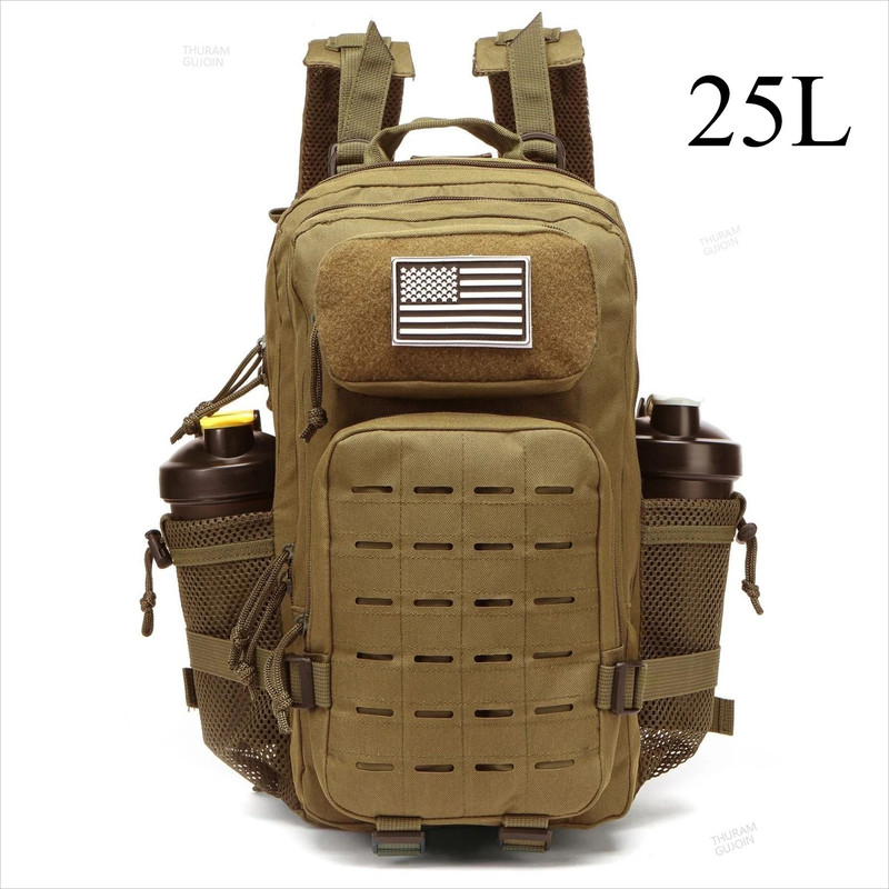 25L  50L Tactical Backpack With MOLLE System And Dual Bottle Holders 18