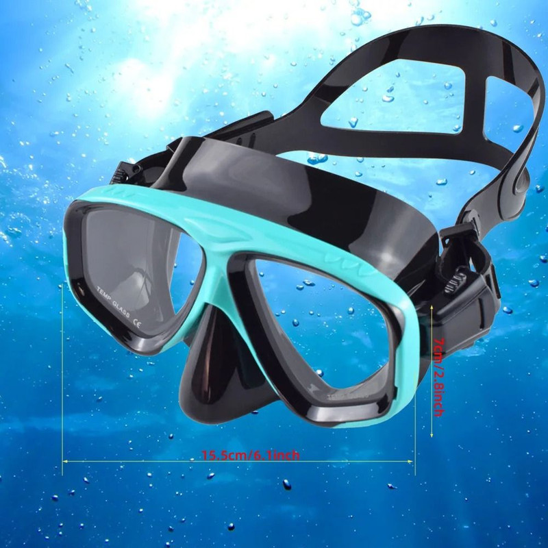 Snorkel And Diving Mask With Tempered Glass Lens And Silicone Skirt 4