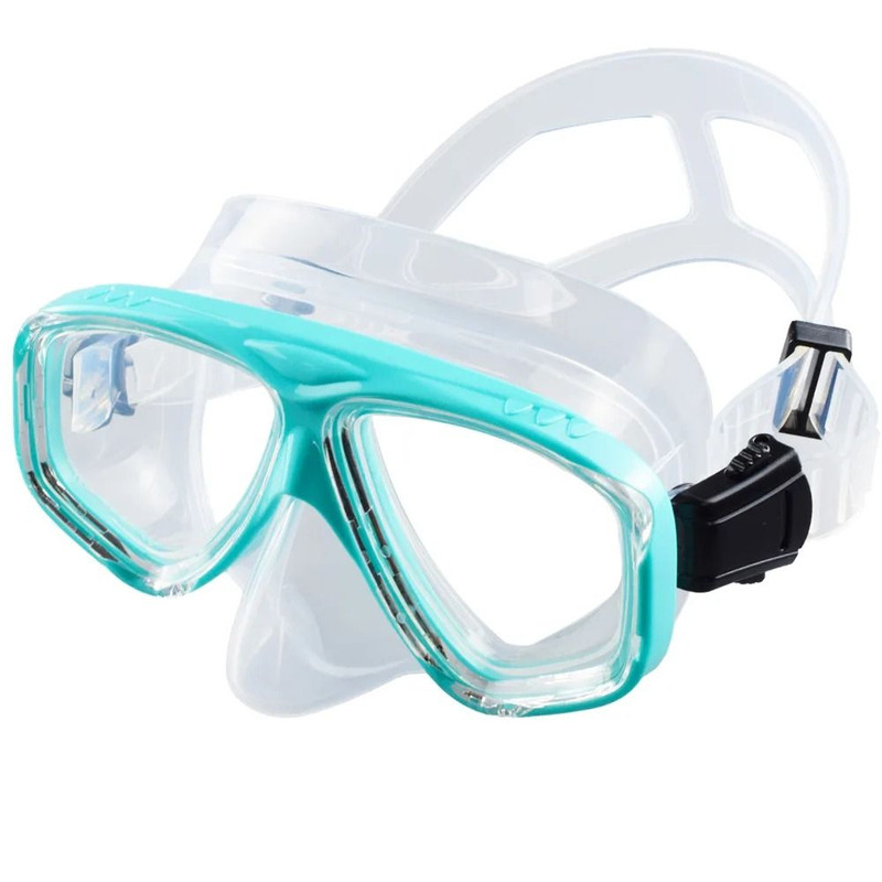 Snorkel And Diving Mask With Tempered Glass Lens And Silicone Skirt 16