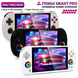 smart pro handheld game console with 4.96" ips screen and retro game support