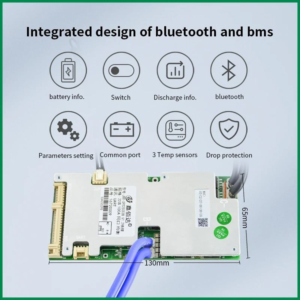 Smart LiFePO4 BMS With Bluetooth Balance Board And UART Function For Ebike 0