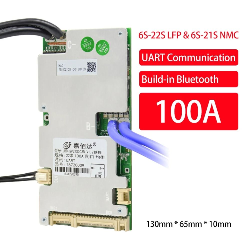 Smart LiFePO4 BMS With Bluetooth Balance Board And UART Function For Ebike 9