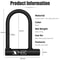 Bicycle U Lock Anti Theft Steel Security Lock For MTB And Road Bikes 5