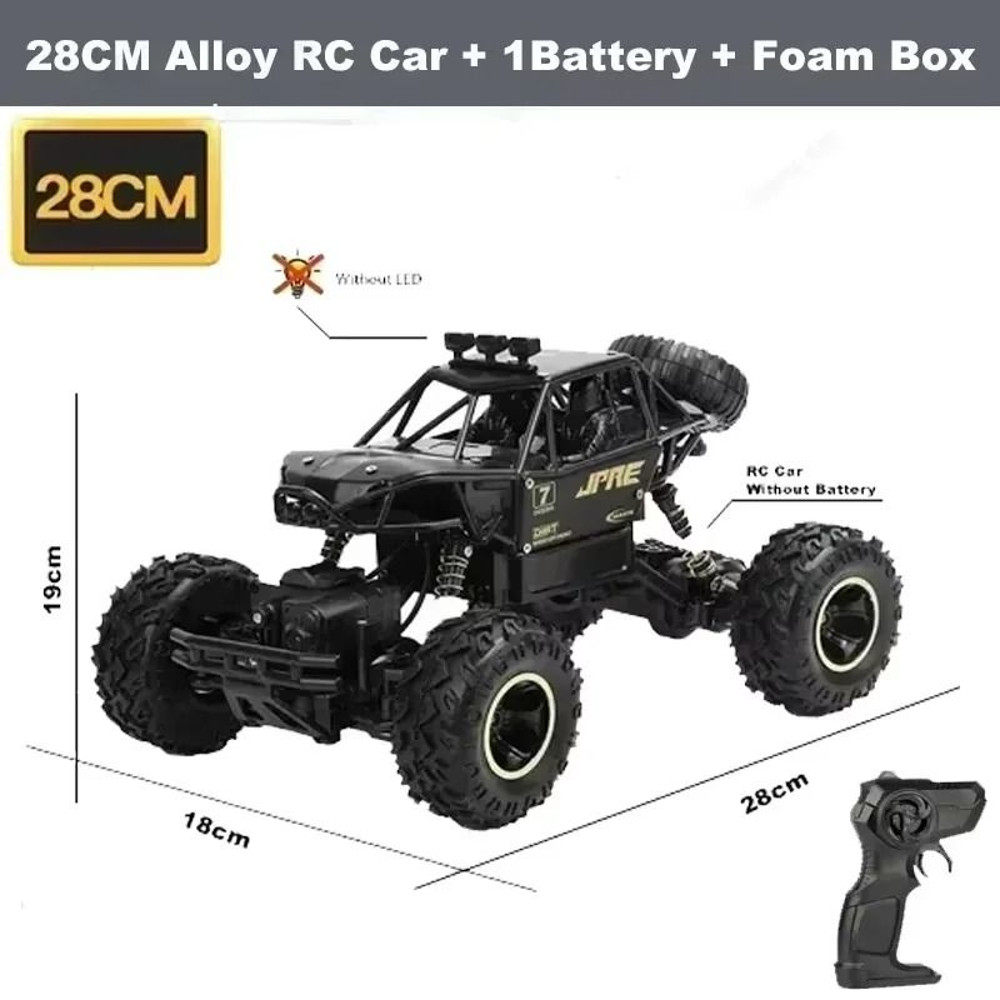RC Off Road Monster Truck 4WD With LED Lights 24GHz Remote Control Car 9