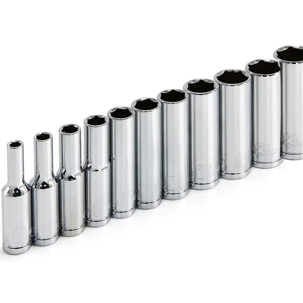 11 Piece Metric Deep Socket Set Chrome Vanadium 14 Inch Drive 0