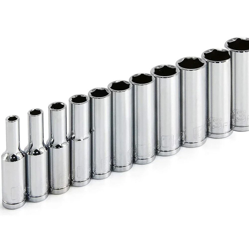 11 Piece Metric Deep Socket Set Chrome Vanadium 14 Inch Drive 5