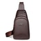 Mens Chest Pack Crossbody PU Leather Shoulder Bag 9