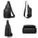 Mens Chest Pack Crossbody PU Leather Shoulder Bag 4