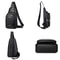 Mens Chest Pack Crossbody PU Leather Shoulder Bag 4