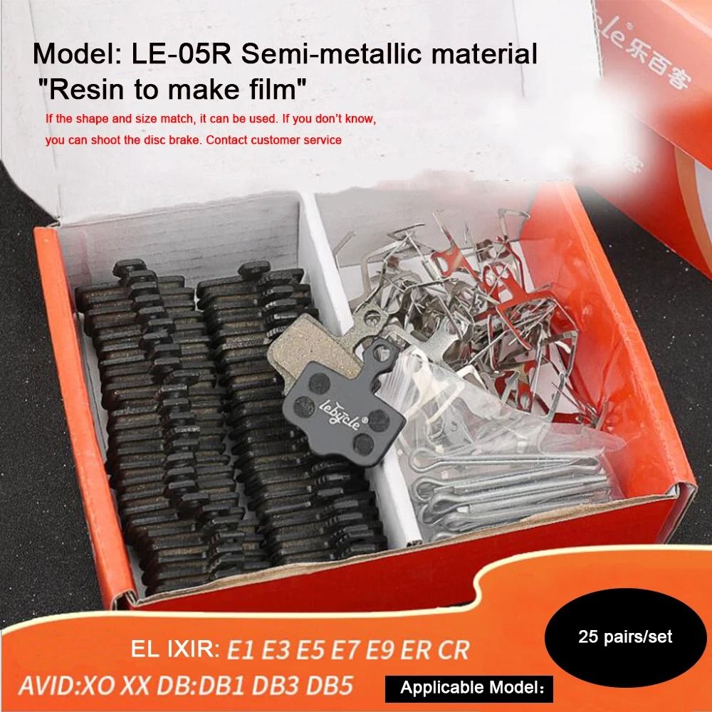 25 Pair Bicycle Disc Brake Pads Universal For Shimano SRAM AVID ZOOM 7