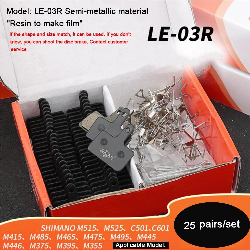 25 Pair Bicycle Disc Brake Pads Universal For Shimano SRAM AVID ZOOM 8