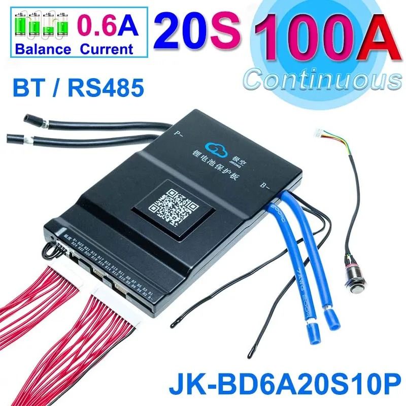 Smart Bluetooth Active Balance BMS For LiIon LiFePo4 LTO Batteries 4S24S 200A300A 15