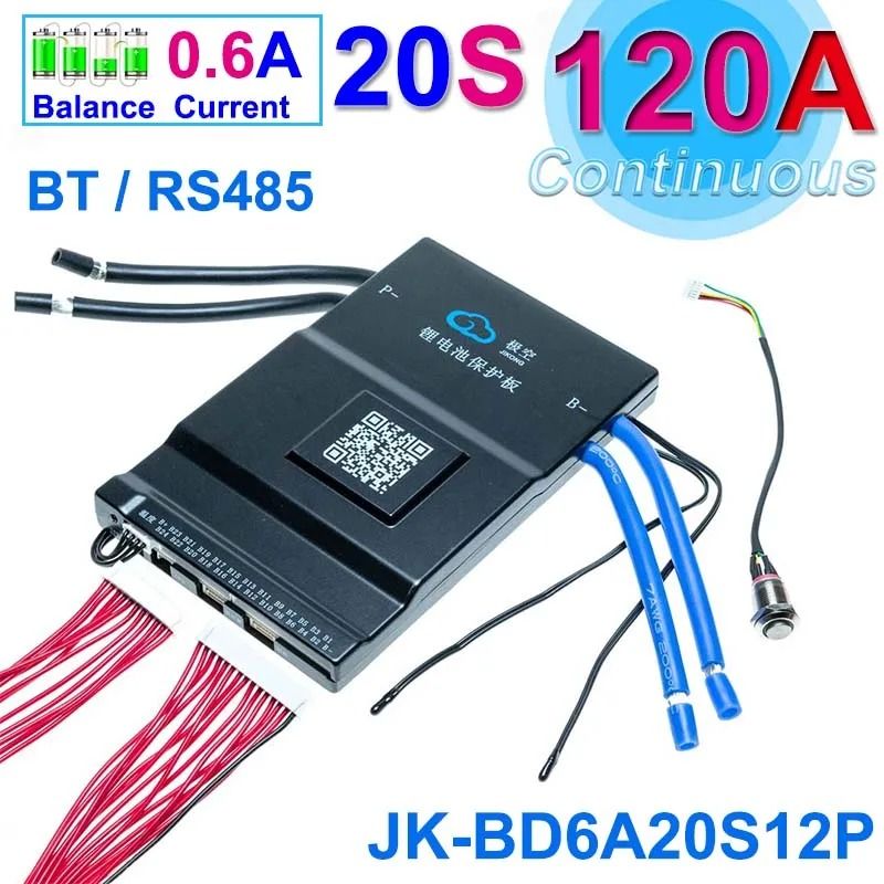 Smart Bluetooth Active Balance BMS For LiIon LiFePo4 LTO Batteries 4S24S 200A300A 17