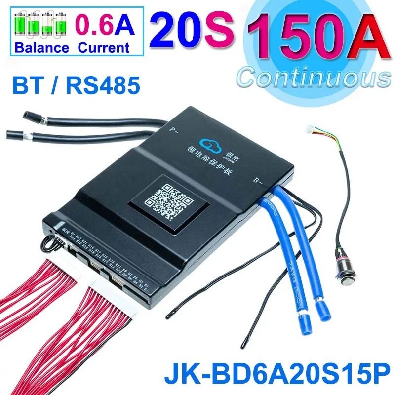 Smart Bluetooth Active Balance BMS For LiIon LiFePo4 LTO Batteries 4S24S 200A300A 19