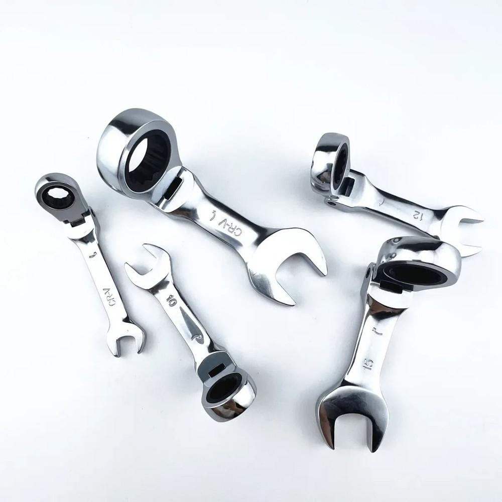 Mini Ratchet Wrench With Movable Head DualPurpose Open End LaborSaving Tool 3