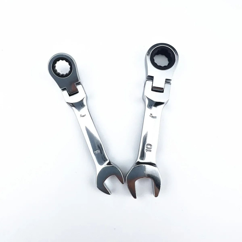 Mini Ratchet Wrench With Movable Head DualPurpose Open End LaborSaving Tool 5