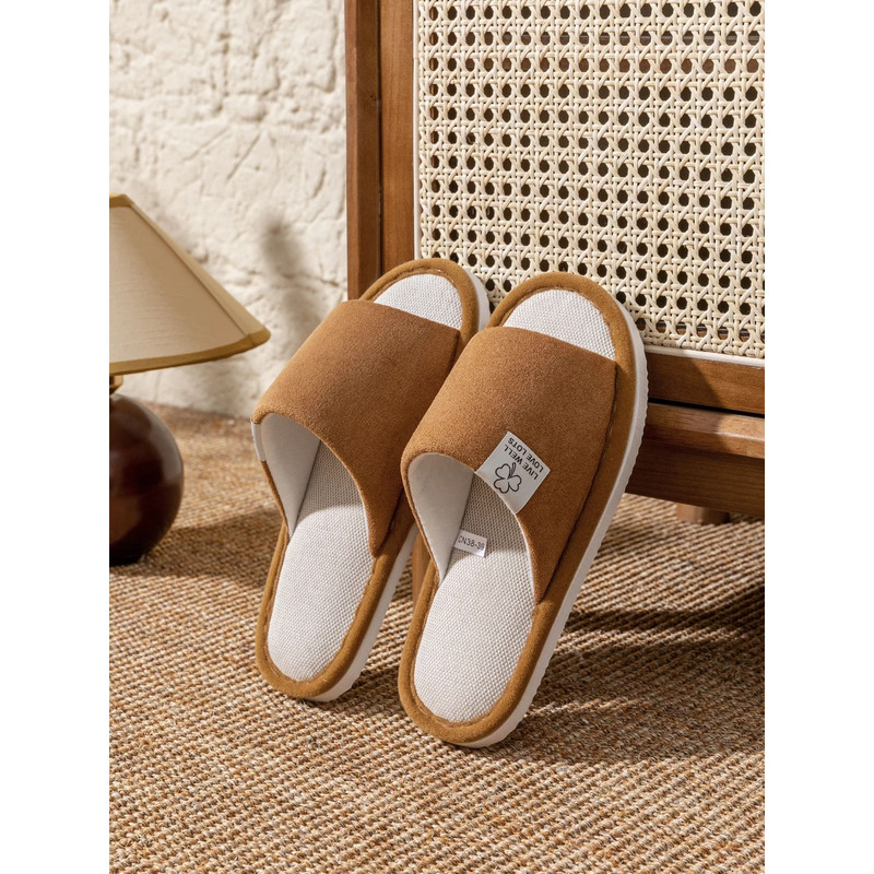 Mens NonSlip Soft Sole Linen Indoor Slippers For Spring And Summer 9