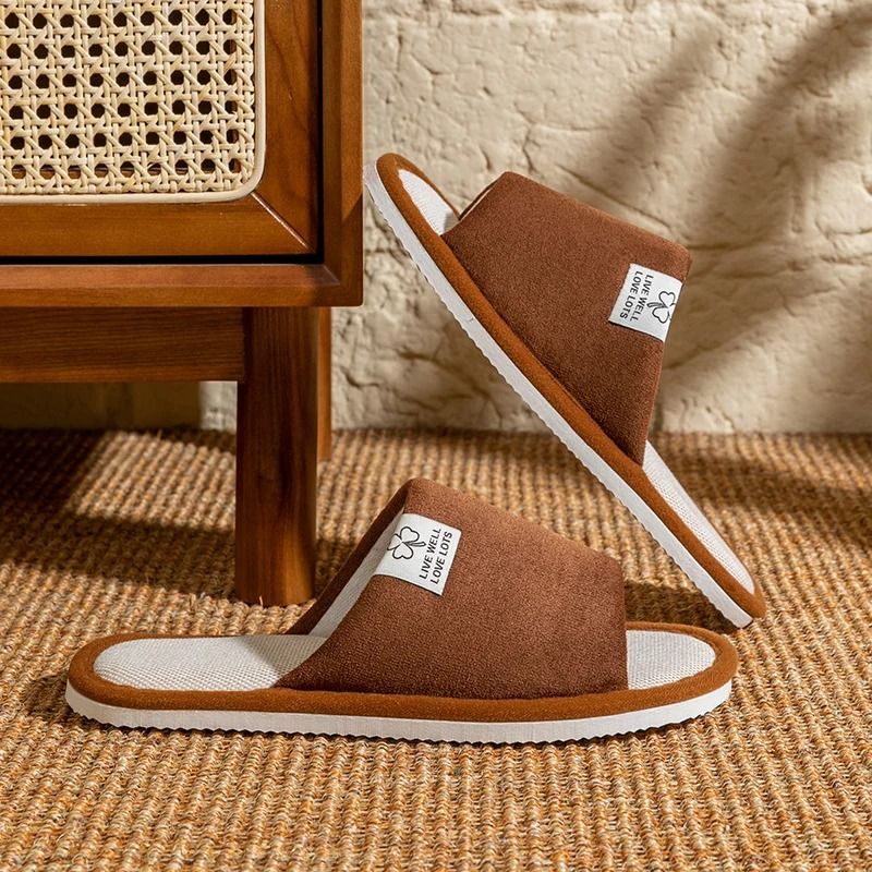 Mens NonSlip Soft Sole Linen Indoor Slippers For Spring And Summer 3