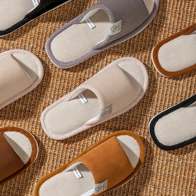 Mens NonSlip Soft Sole Linen Indoor Slippers For Spring And Summer 5