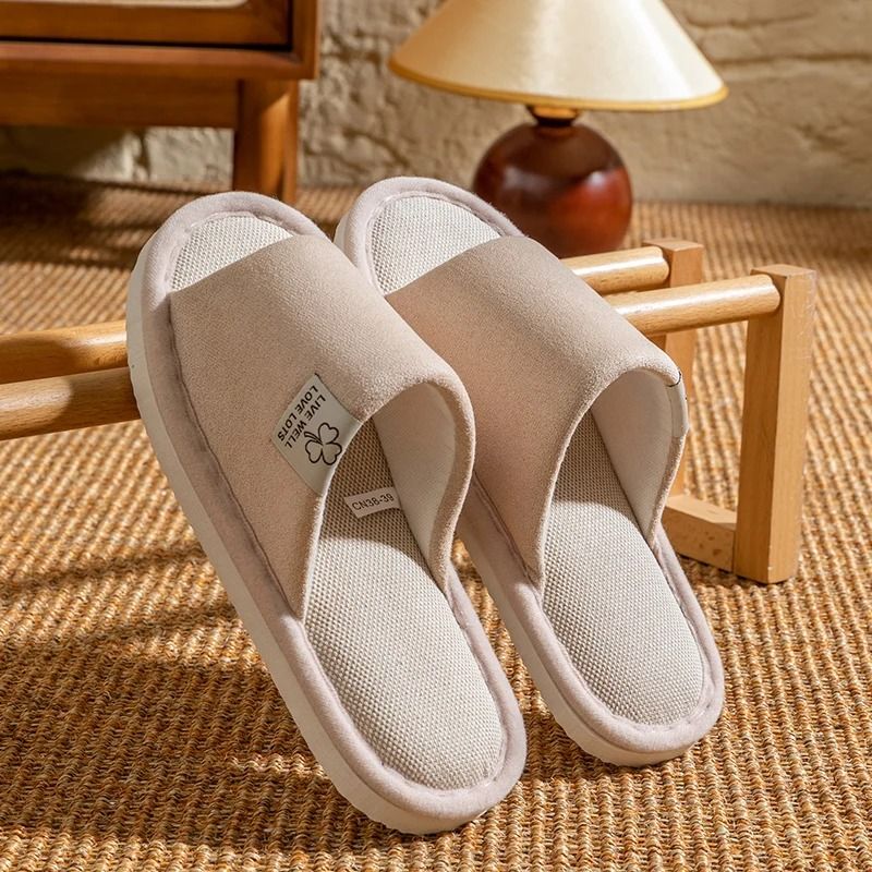 Mens NonSlip Soft Sole Linen Indoor Slippers For Spring And Summer 7