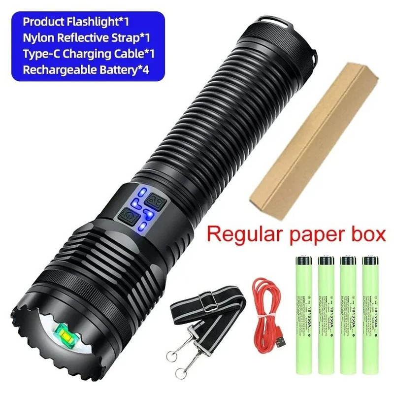 High Power LED Flashlight  Super Bright Rechargeable Tactical Torch For Camping And Outdoor Use 13