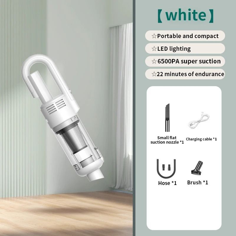 Wireless Car Vacuum Cleaner 6500Pa Handheld Portable With Metal Filter 8