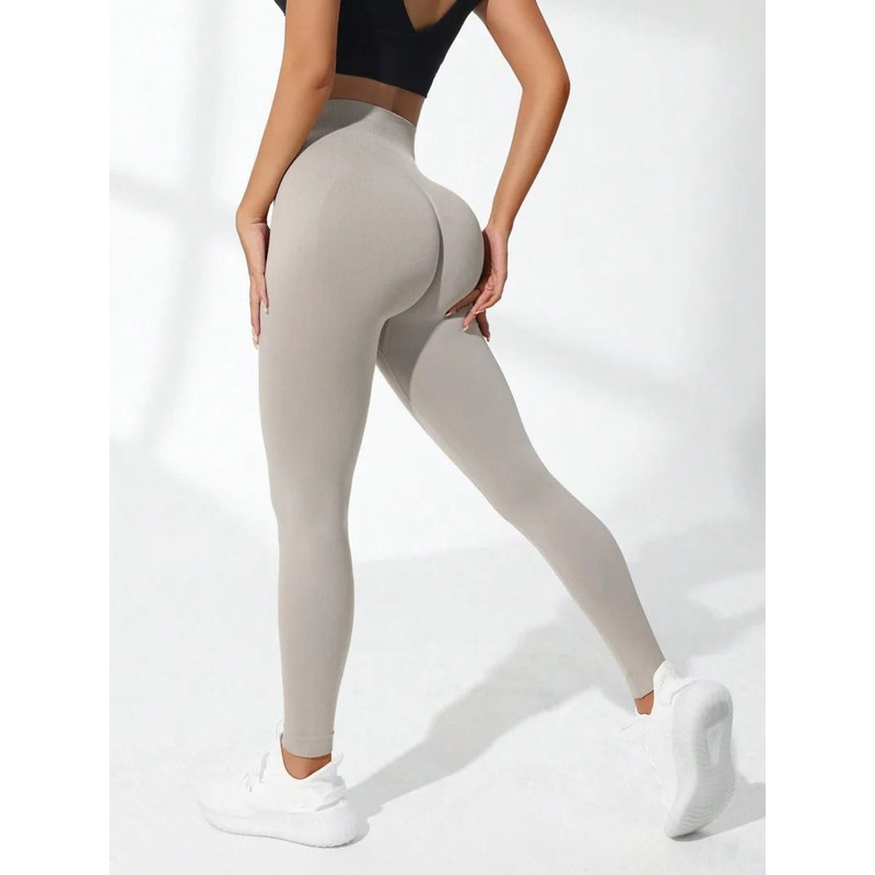Womens High Waist Yoga Leggings Seamless Butt Lifting Sports Pants 2