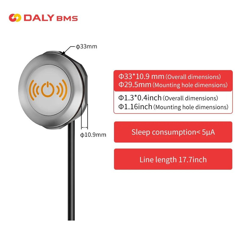 Daly BMS Accessories Bluetooth Wifi LCD Screen Cable Communication Board 15