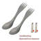 Titanium Spork Set Ultralight 2 In 1 Spoon Fork Camping Flatware 2 Pack 0