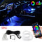 Flexible EL Wire Car Interior RGB LED Strip Lights With App Control 9