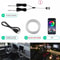 Flexible EL Wire Car Interior RGB LED Strip Lights With App Control 11