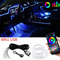 Flexible EL Wire Car Interior RGB LED Strip Lights With App Control 13