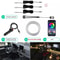 Flexible EL Wire Car Interior RGB LED Strip Lights With App Control 7