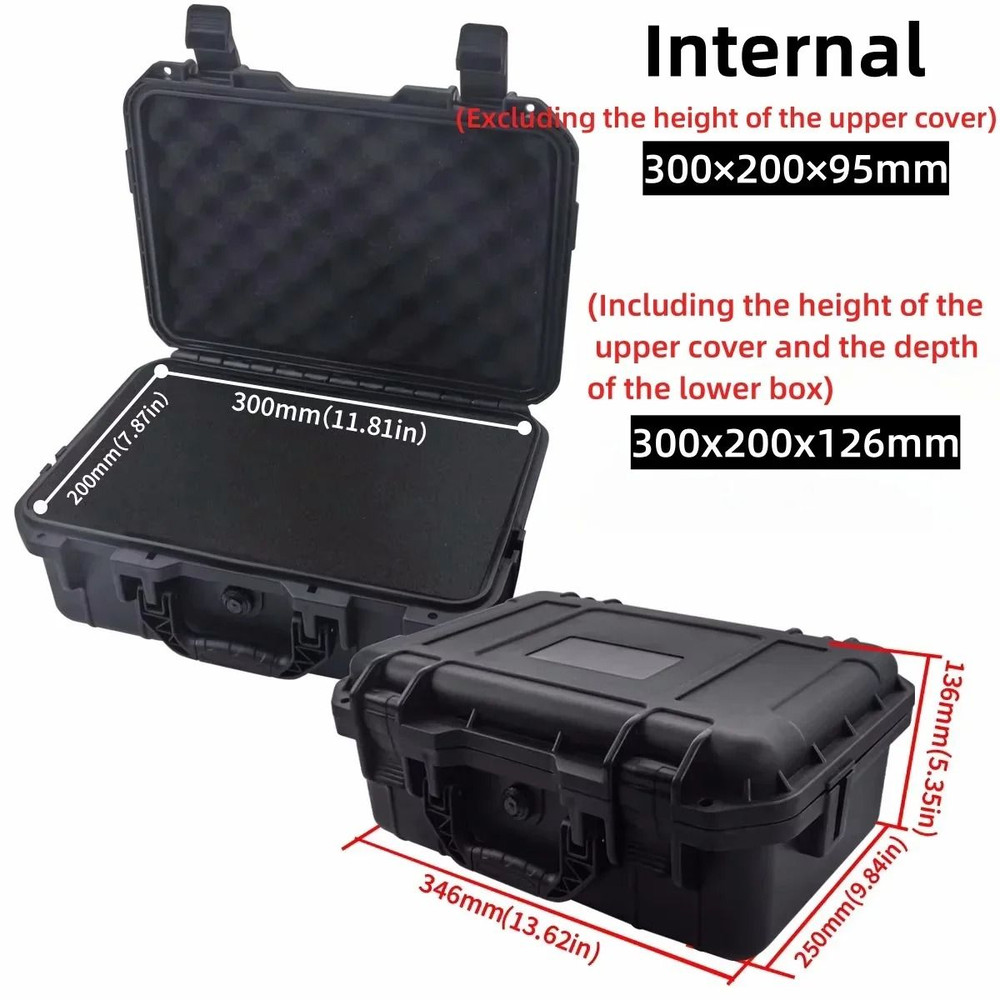 Waterproof Hard Carry Case With Pre Cut Foam Shockproof Storage Box 11