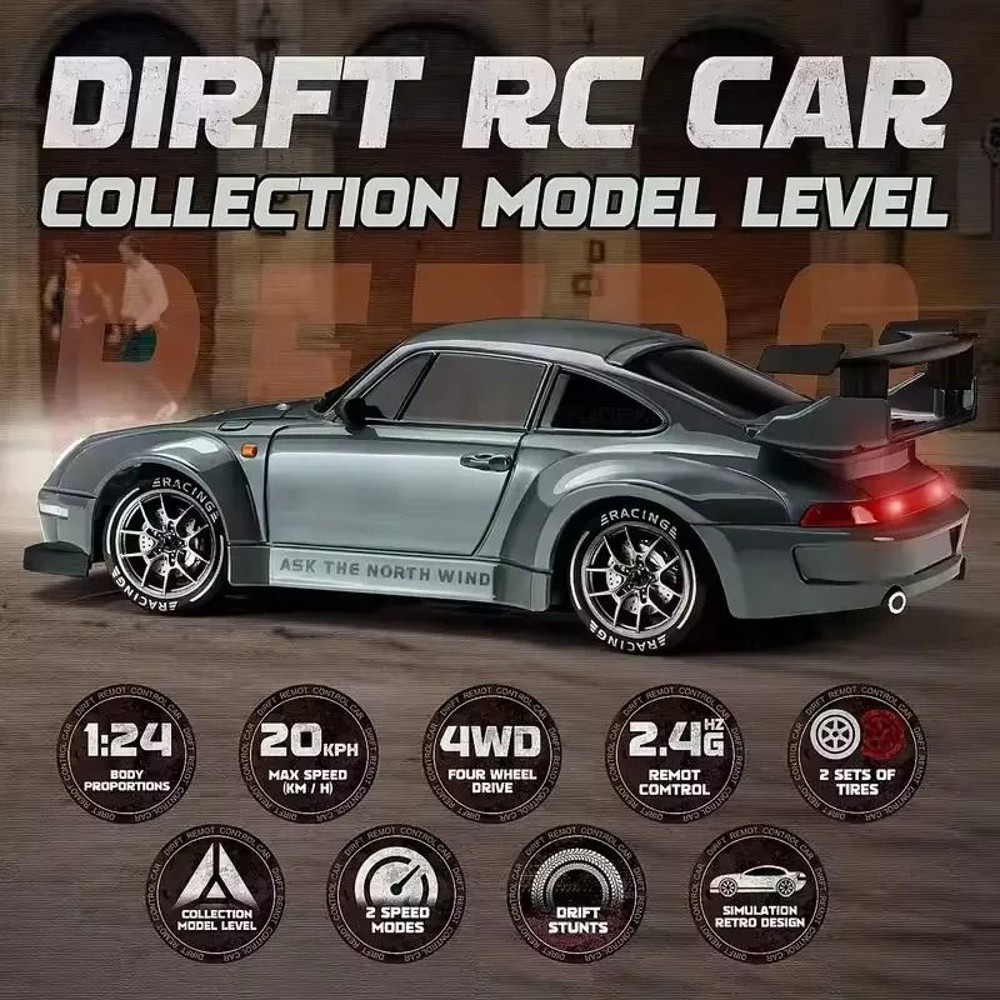 4WD RC Drift Car High Speed Remote Control Racing Vehicle With LED Lights 2