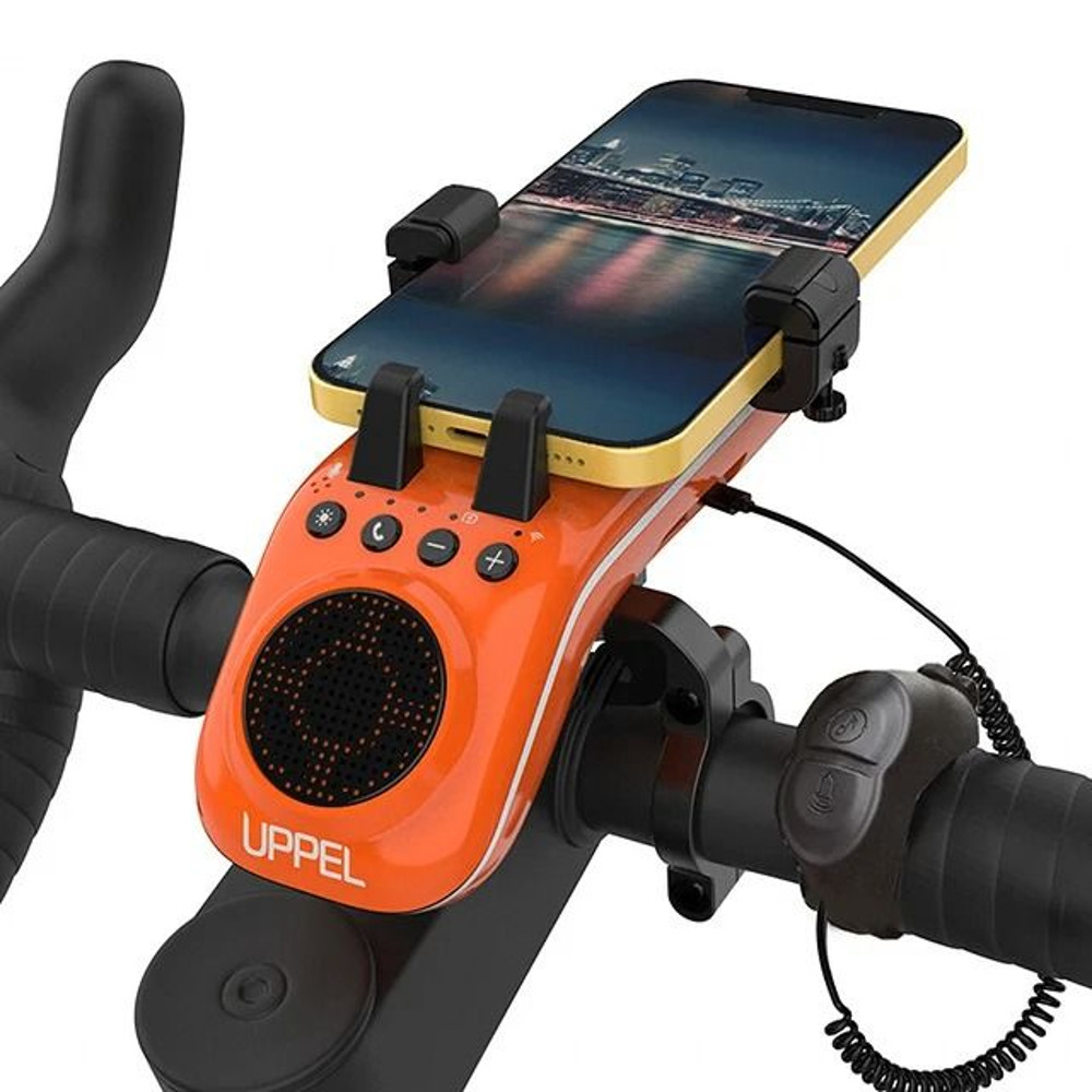 10 In 1 Bike Light With Phone Holder Bluetooth Speaker Rechargeable Battery And Cycling Bell 7