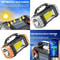 Powerful LED Flashlight USB And Solar Rechargeable Outdoor Camping Torch 1