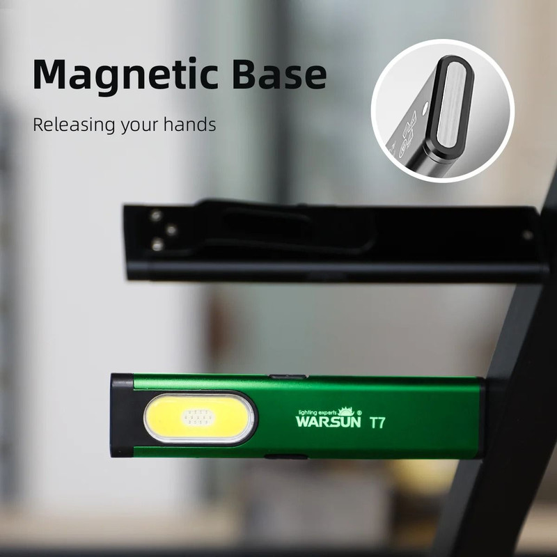 Mini LED Keychain Flashlight 450 Lumens Portable Rechargeable Pocket Torch With Magnet 3