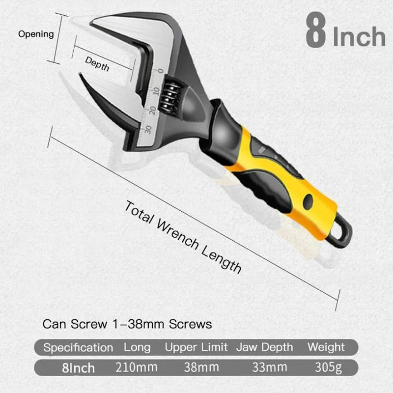 Adjustable Wrench Stainless Steel Universal Spanner For Plumbing And Household Repair 8