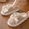 Women Winter Warm Plush Slippers With Bow 9