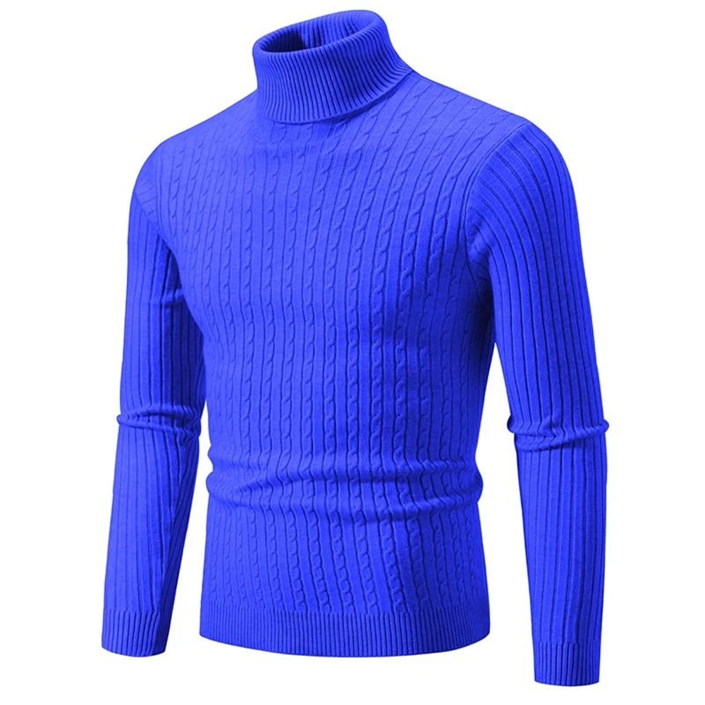 Winter High Neck Thick Warm Sweater Men Slim Fit Pullover Knitwear 10